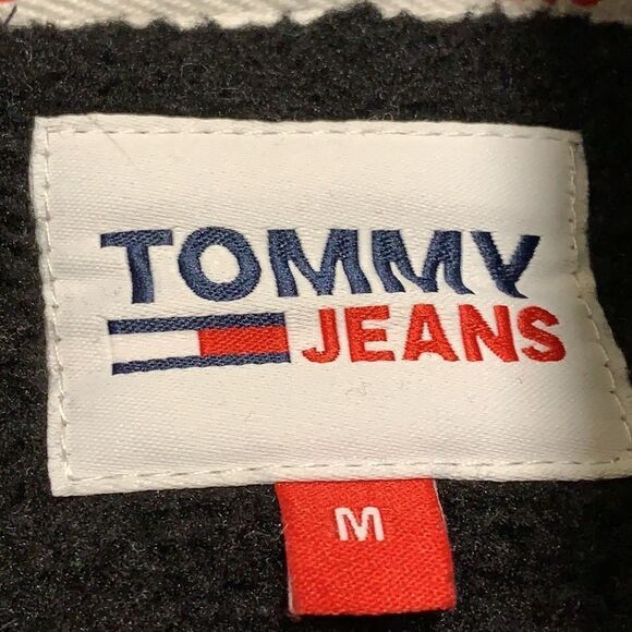 Mens Tommy‎ Hilfiger Jeans Color Block Sherpa Pullover Hoodie - Picture 5 of 6